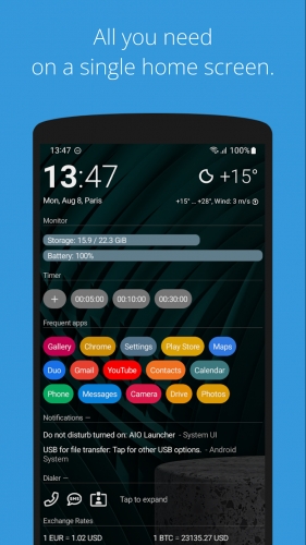 اندروید AIO Launcher دانلود برنامه