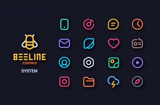 اندروید BeeLine Icon Pack دانلود برنامه
