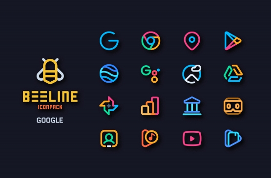 اندروید BeeLine Icon Pack دانلود برنامه