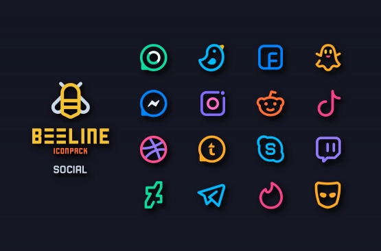 اندروید BeeLine Icon Pack دانلود برنامه