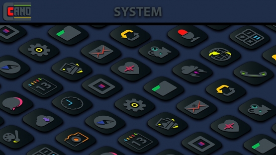 اندروید Camo Dark Icon Pack دانلود برنامه