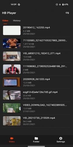 اندروید HB video player دانلود برنامه