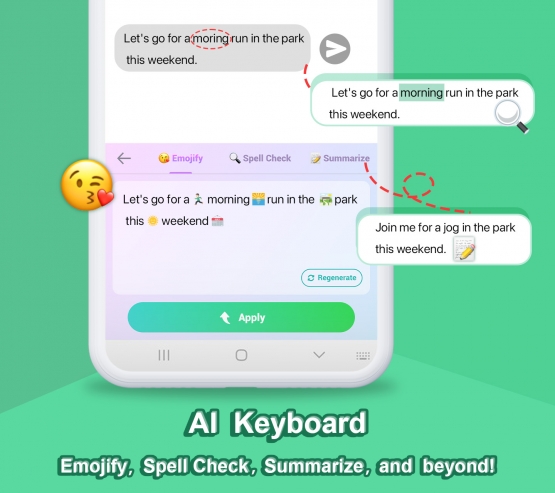 اندروید Kika Keyboard-AI EmojisThemes دانلود برنامه