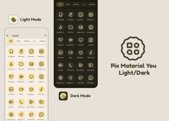 اندروید Pix Material You Light/Dark دانلود برنامه