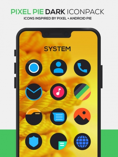اندروید Pixel DARK Icon Pack دانلود برنامه