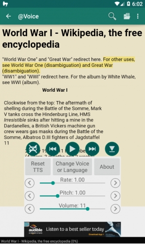 اندروید @Voice Aloud Reader (TTS) دانلود برنامه